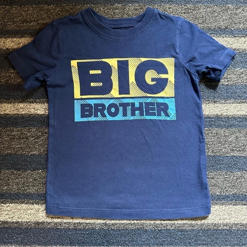 Carter’s Kid Big Brother Graphic‎ Tee Boys 5 Navy Sibling Shirt